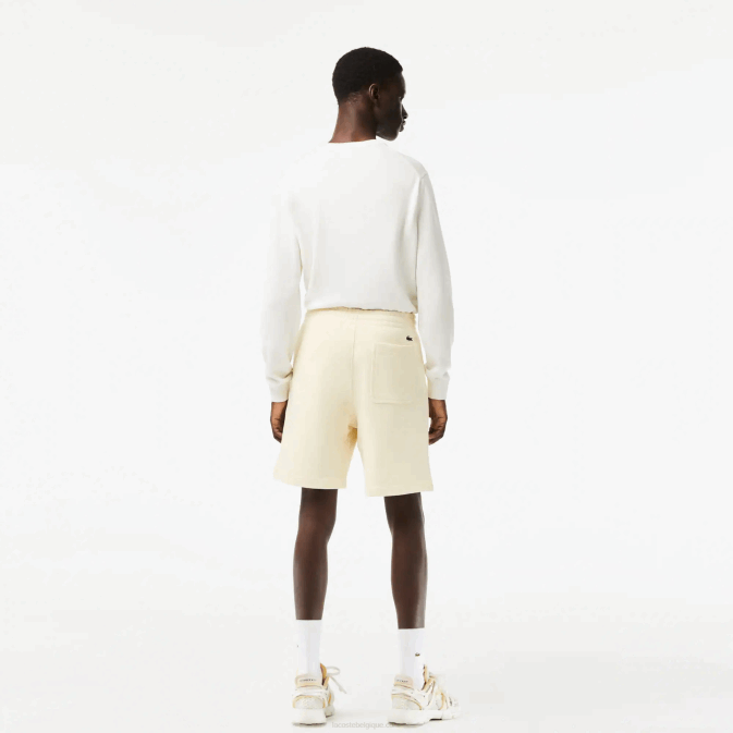 xfj blanc V6HV486 Hommes Lacoste short en molleton de coton bio non gratté